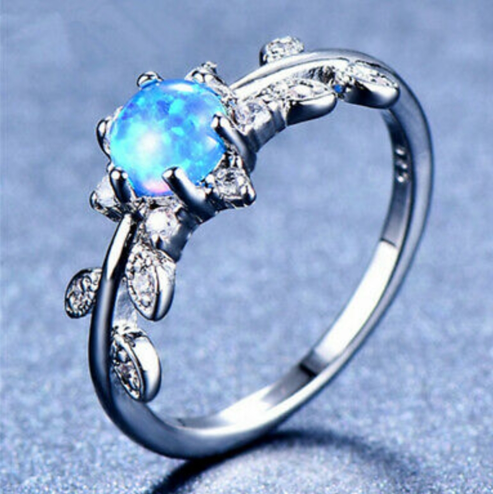 Blue Fire Opal Ring 💎